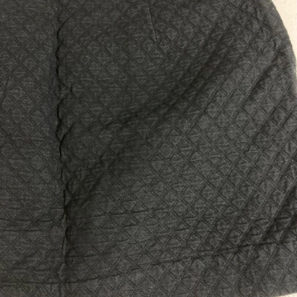 Mango Casual‎ Mini Skirt Womens 2 Black Quilted Faux Leather Trim Pockets